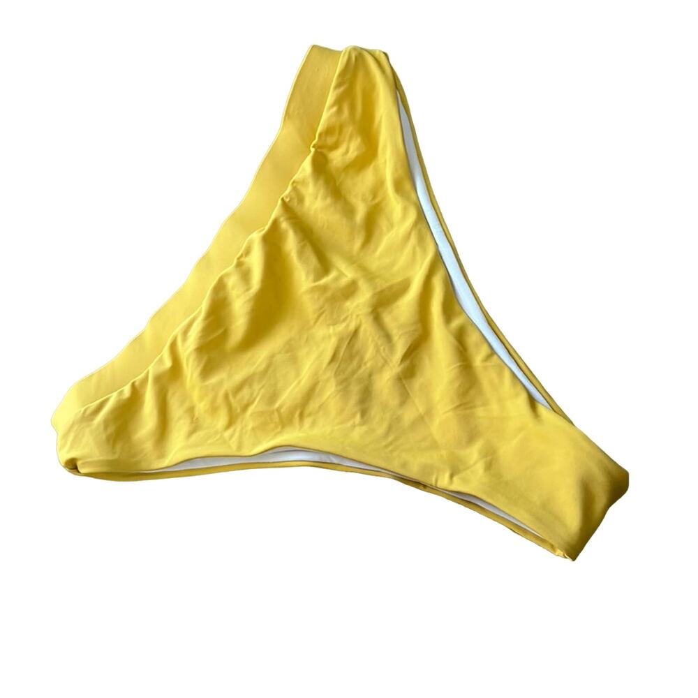 Yellow Gold Bikini Swimsuit bottom New No Tags Size L